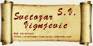 Svetozar Vignjević vizit kartica